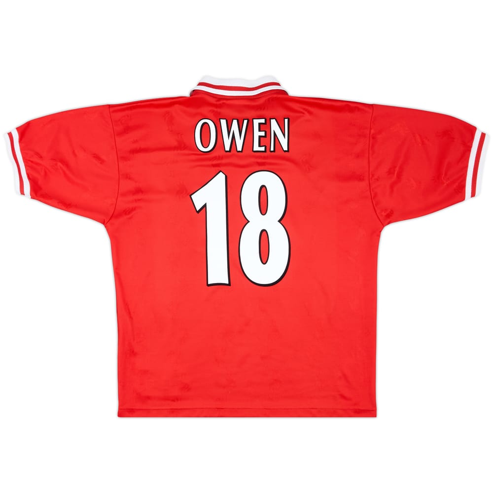 1996-98 Liverpool Home Shirt Owen #18 - 7/10 - (L)