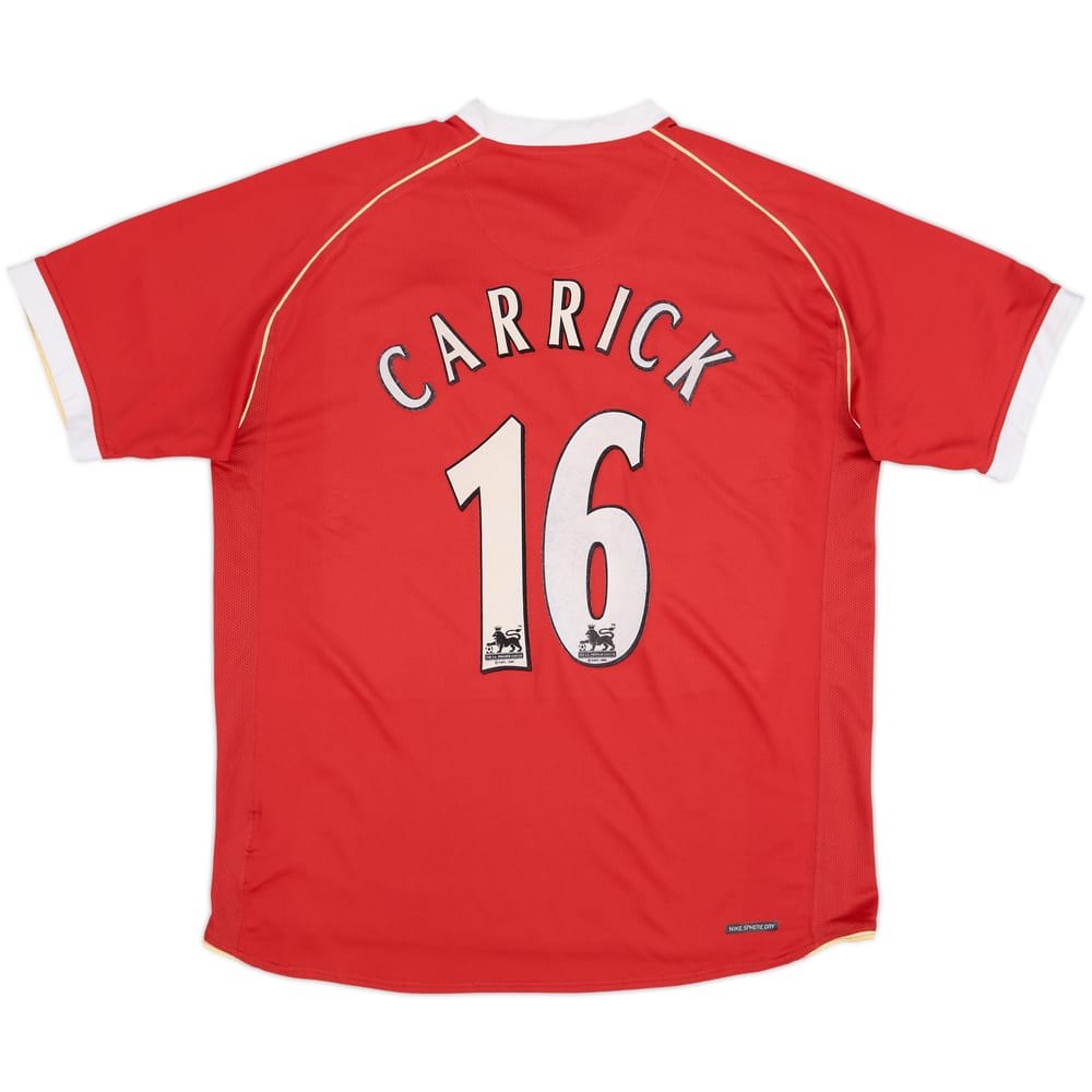 2006-07 Manchester United Home Shirt Carrick #16 - 6/10 - (L)
