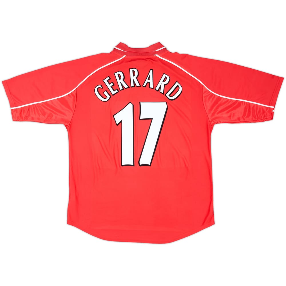 2000-02 Liverpool Home Shirt Gerrard #17 - 6/10 - (L)