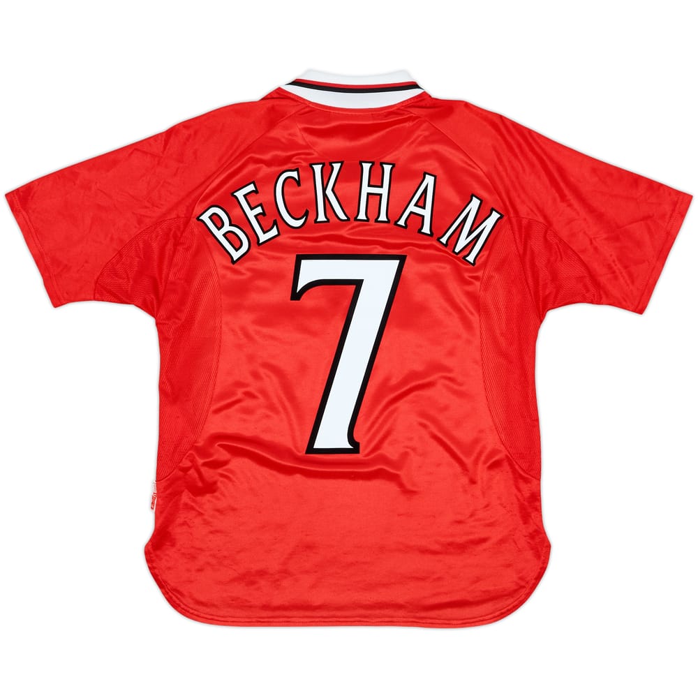 1999-00 Manchester United 'CL Winners' Shirt Beckham #7 - 8/10 - (Y)