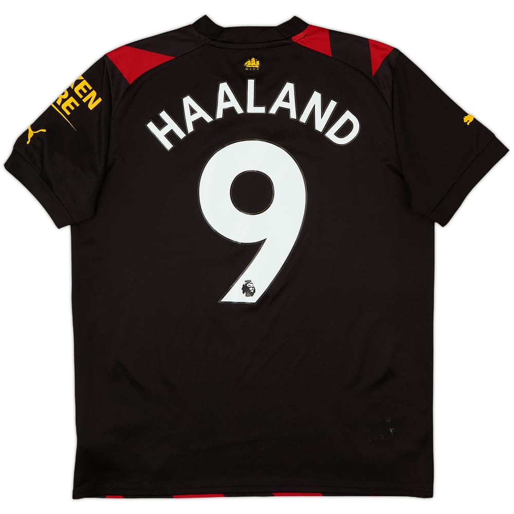 2022-23 Manchester City Away Shirt Haaland #9 - 8/10 - (XL.Boys)
