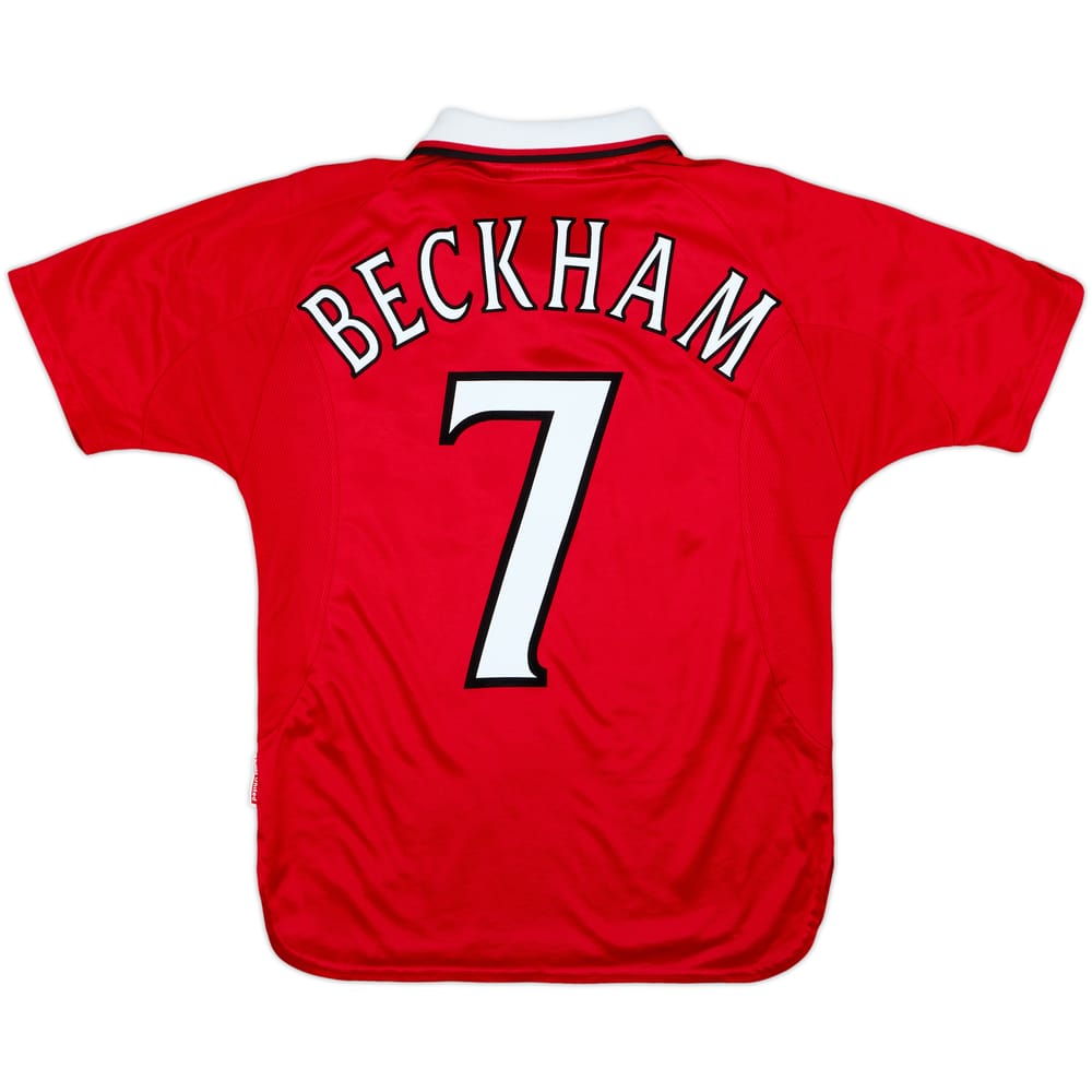 1999-00 Manchester United 'CL Winners' Shirt Beckham #7 - 8/10 - (Y)