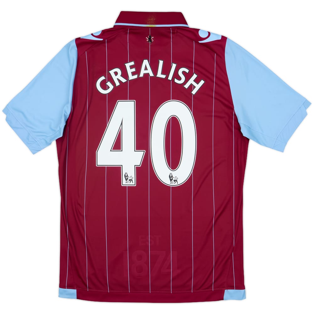 2014-15 Aston Villa Home Shirt Grealish #40 - 6/10 - (S)