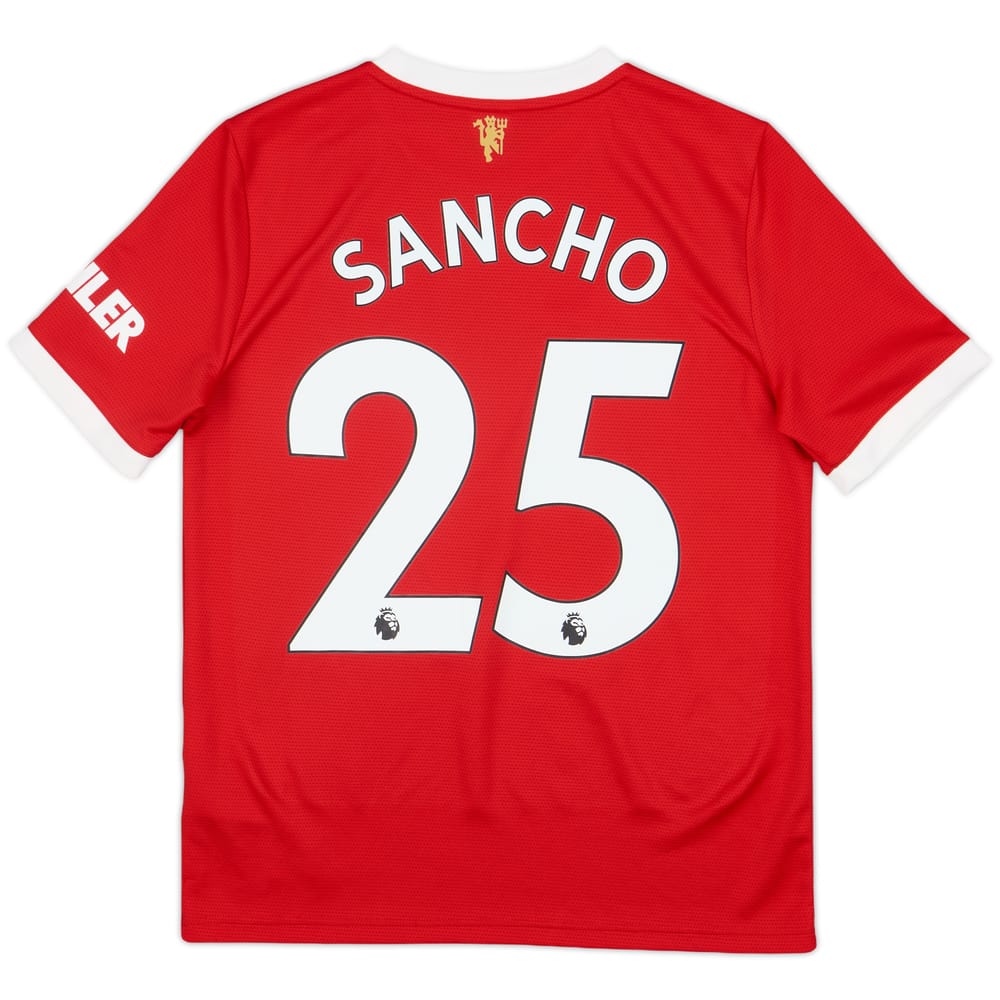 2021-22 Manchester United Home Shirt Sancho #25 - 10/10 - (L.Boys)