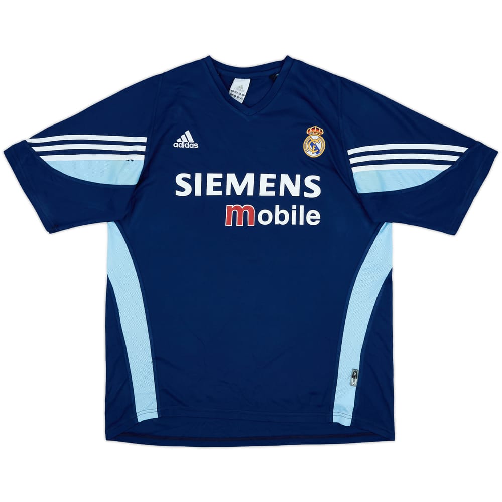 2003-04 Real Madrid Player Issue adidas Training Shirt - 8/10 - (XL)