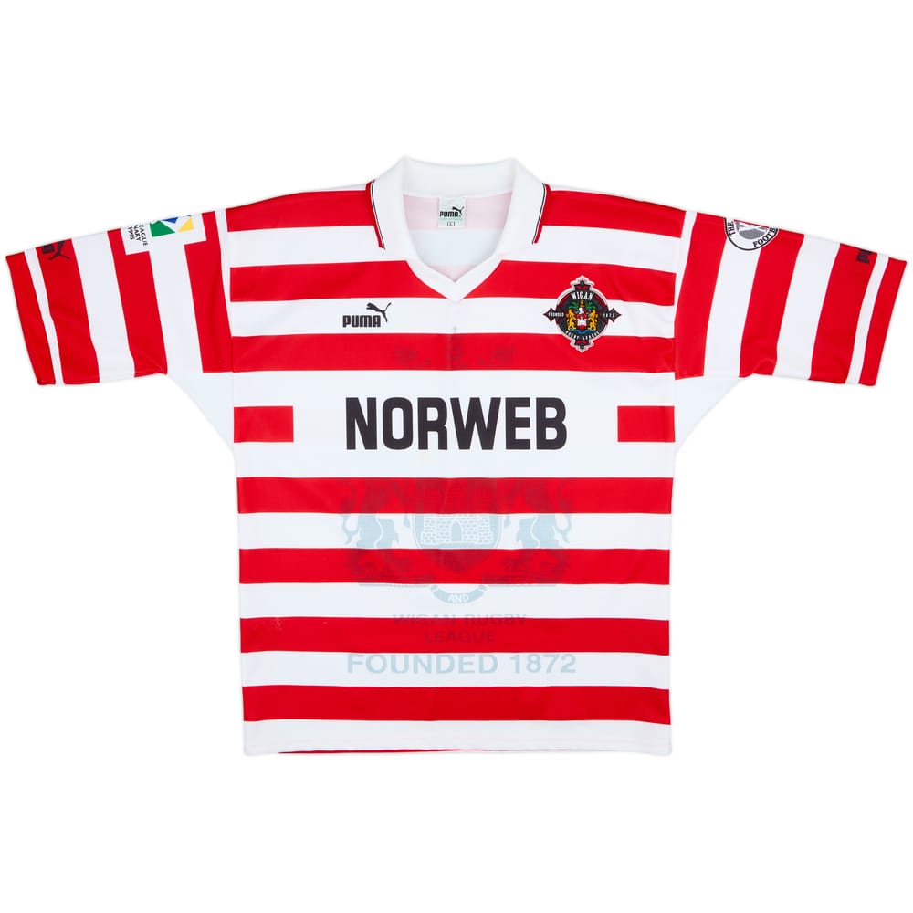 1995-96 Wigan Warriors Home Shirt - 7/10 - (L)
