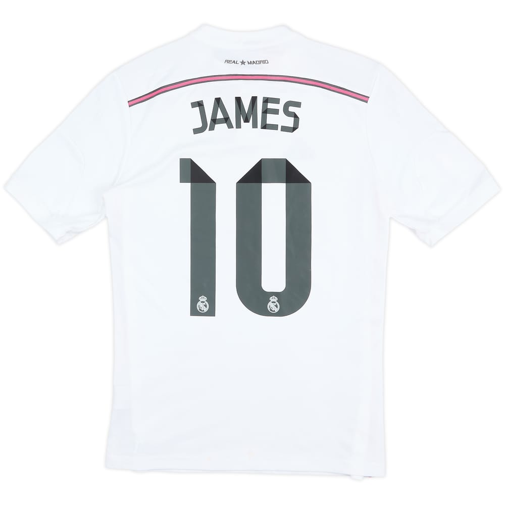 2014-15 Real Madrid Home Shirt James #10 - 8/10 - (XL.Boys)