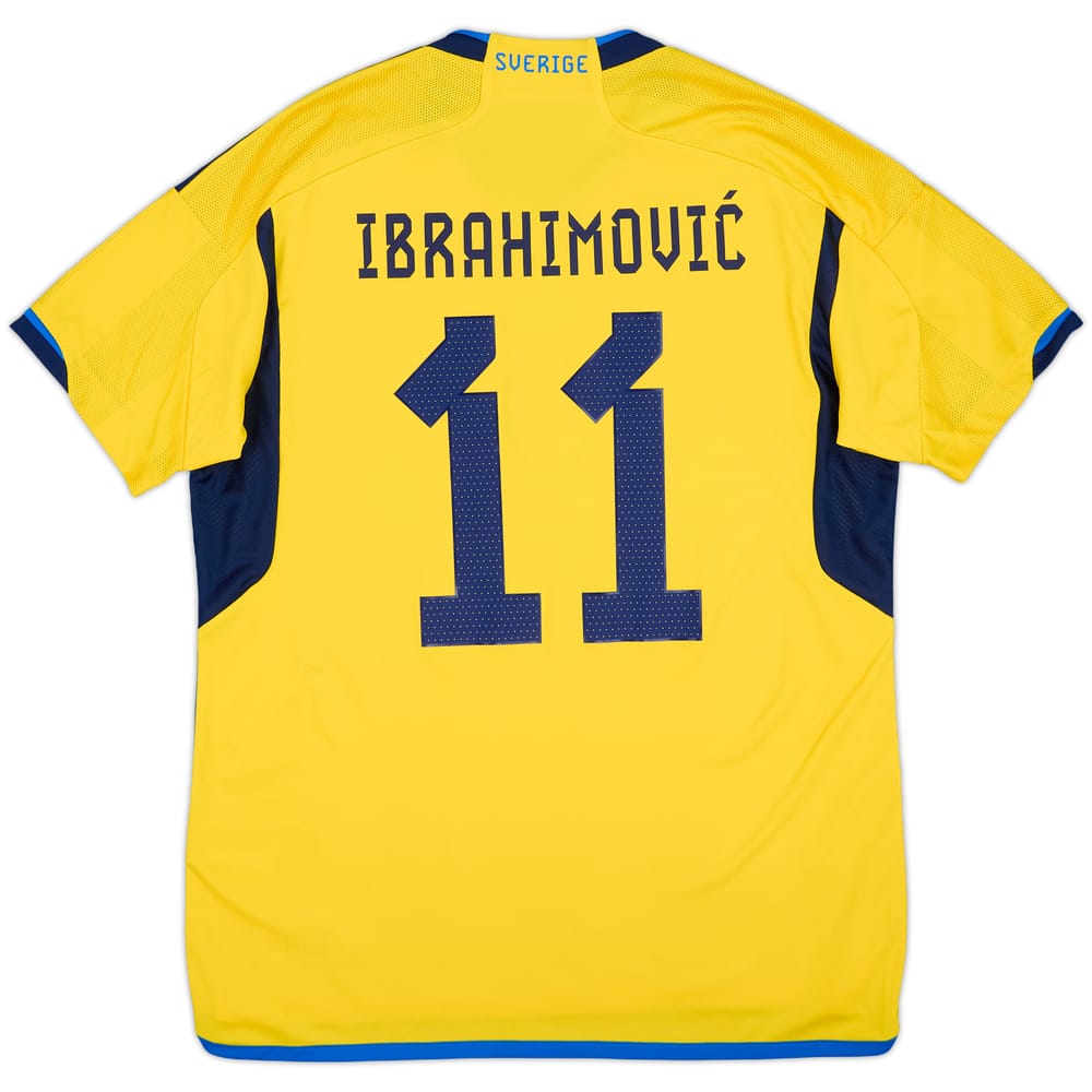 2022-23 Sweden Home Shirt Ibrahimovic #11 - 9/10 - (L)