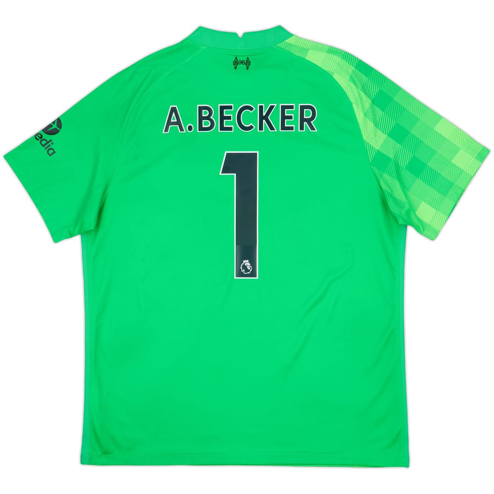 2021-22 Liverpool GK S/S Shirt A.Becker #1 - 8/10 - (XL)