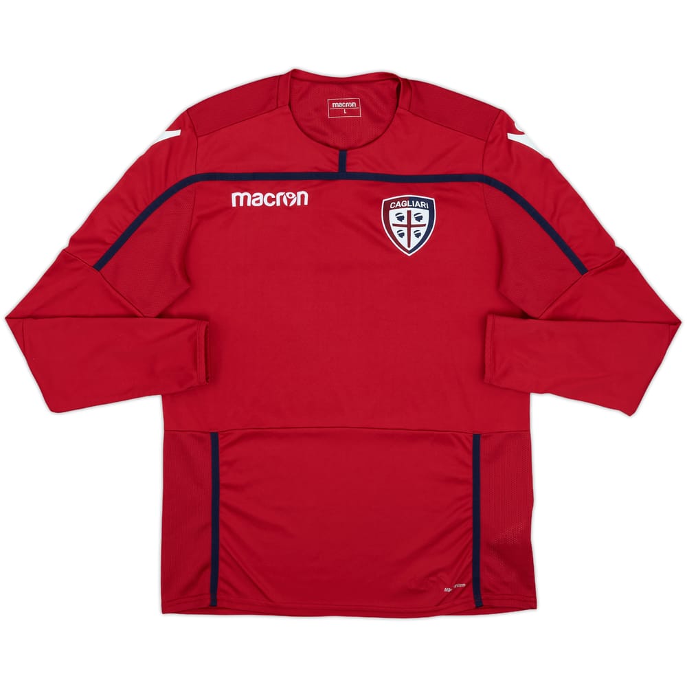 2018-19 Cagliari Macron Training L/S Shirt - 8/10 - (L)