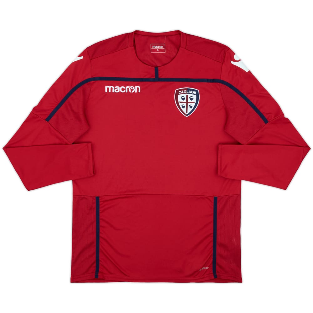 2018-19 Cagliari Macron Training L/S Shirt - 8/10 - (L)
