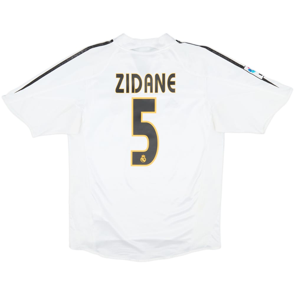 2004-05 Real Madrid Home Shirt Zidane #5 - 6/10 - (M)