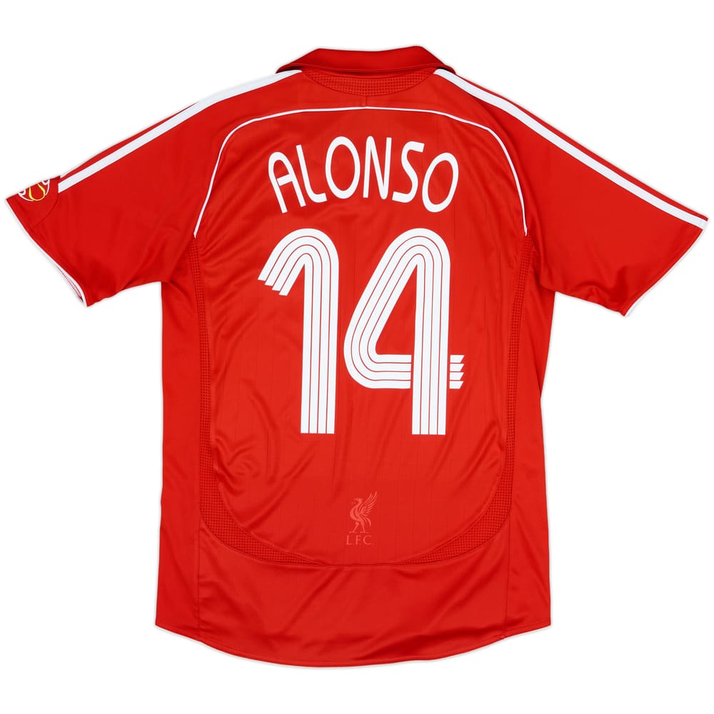 2006-08 Liverpool Home Shirt Alonso #14 - 6/10 - (S)