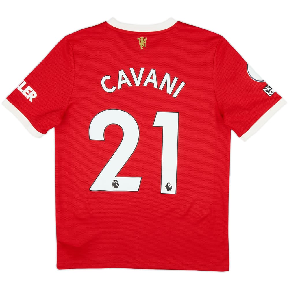 2021-22 Manchester United Home Shirt Cavani #21 (XL.Boys)