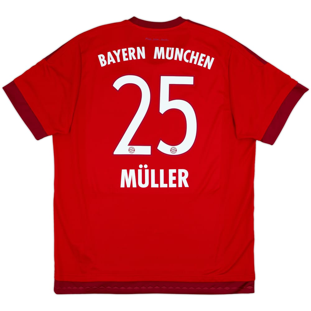 2015-16 Bayern Munich Home Shirt Muller #25 - 8/10 - (XL)