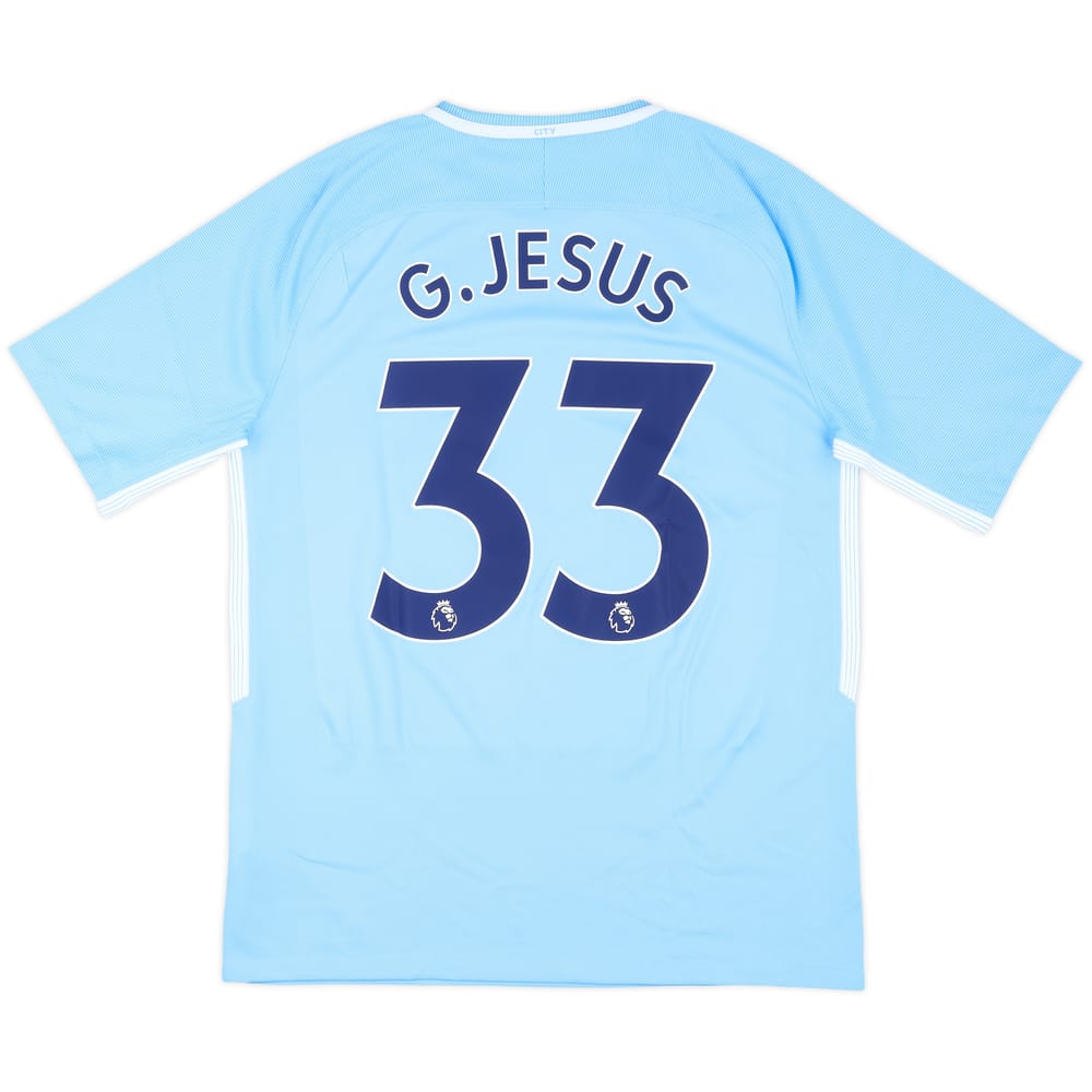 2017-18 Manchester City Home Shirt G.Jesus #33 - 7/10 - (M)