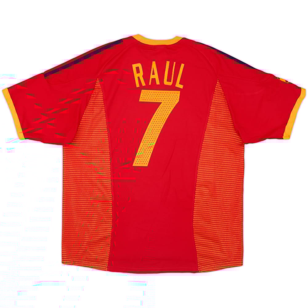 2002-04 Spain Home Shirt Raul #7 - 9/10 - (XL)