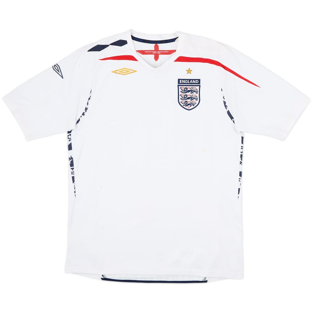 2007-09 England Home Shirt - 4/10 - (L)