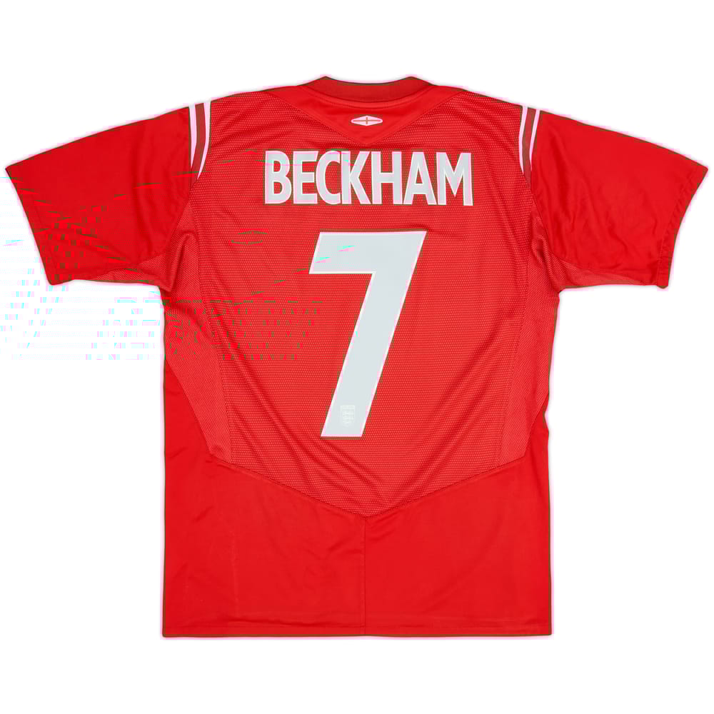 2004-06 England Away Shirt Beckham #7 - 5/10 - (M)