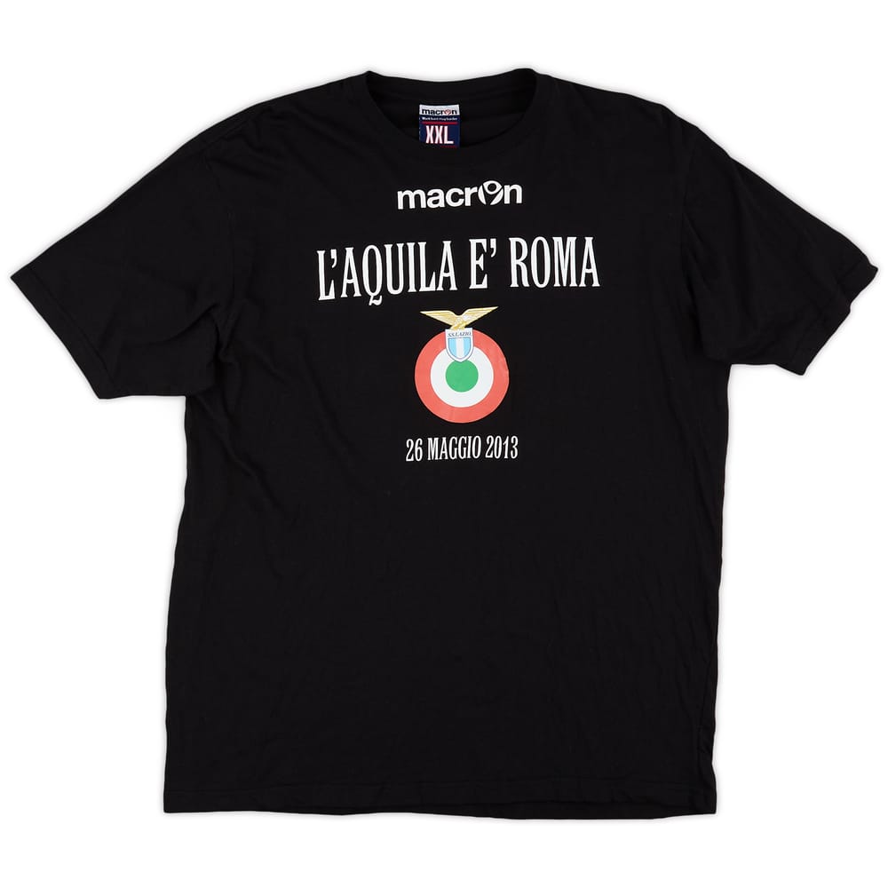 2013-14 Lazio Macron Graphic Tee - 8/10 - (XXL)