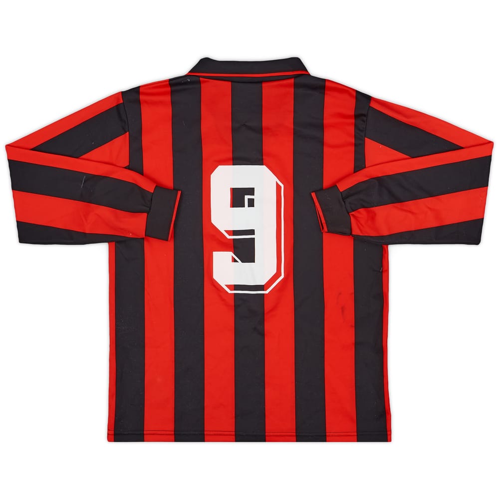1995-96 AC Milan Home L/S Shirt #9 - 6/10 - (XL.Boys)