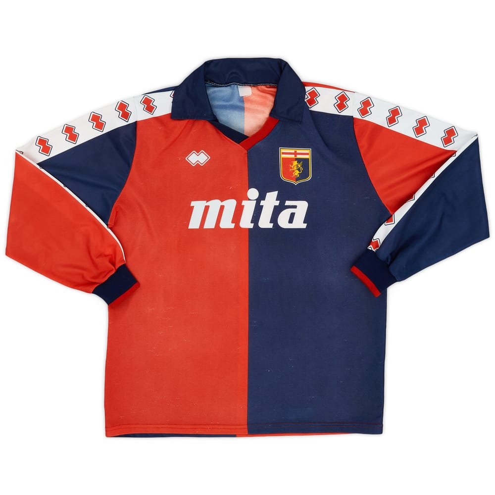 1989-90 Genoa Home L/S Shirt - 6/10 - (L)
