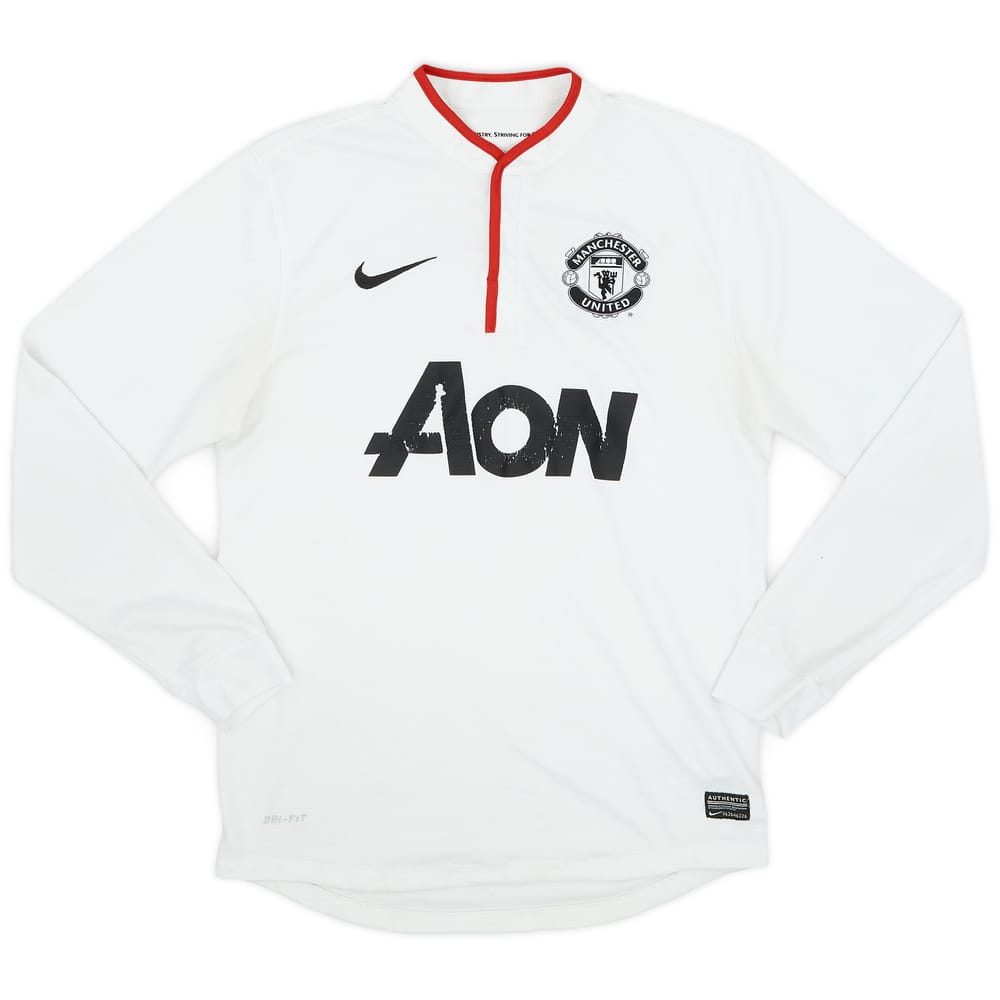 2012-14 Manchester United Away L/S Shirt - 4/10 - (S)