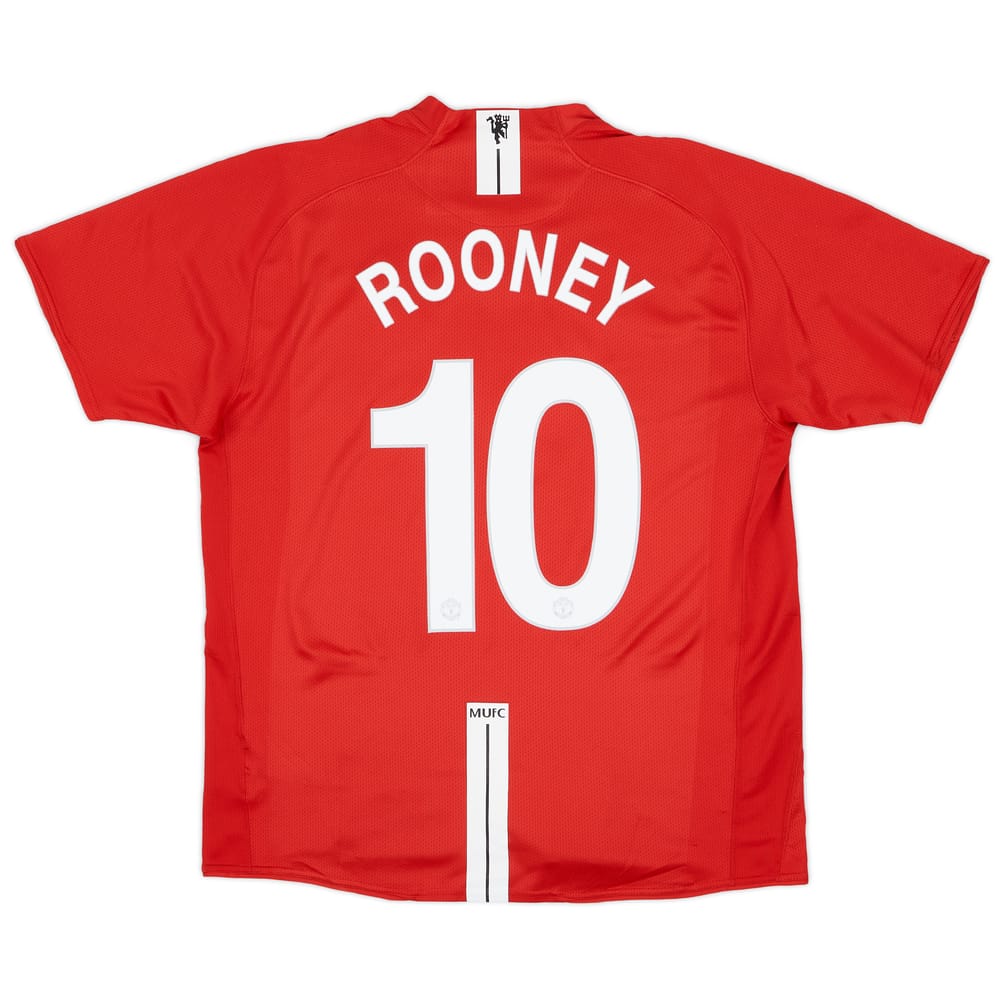 2008-09 Manchester United Home Shirt Rooney #10 - 7/10 - (XL)