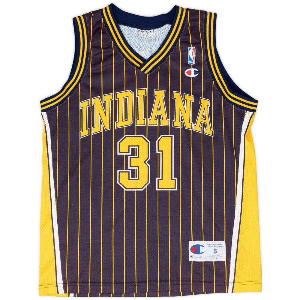 1997-05 Indiana Pacers Miller #31 Champion Away Jersey - 7/10 - (S)