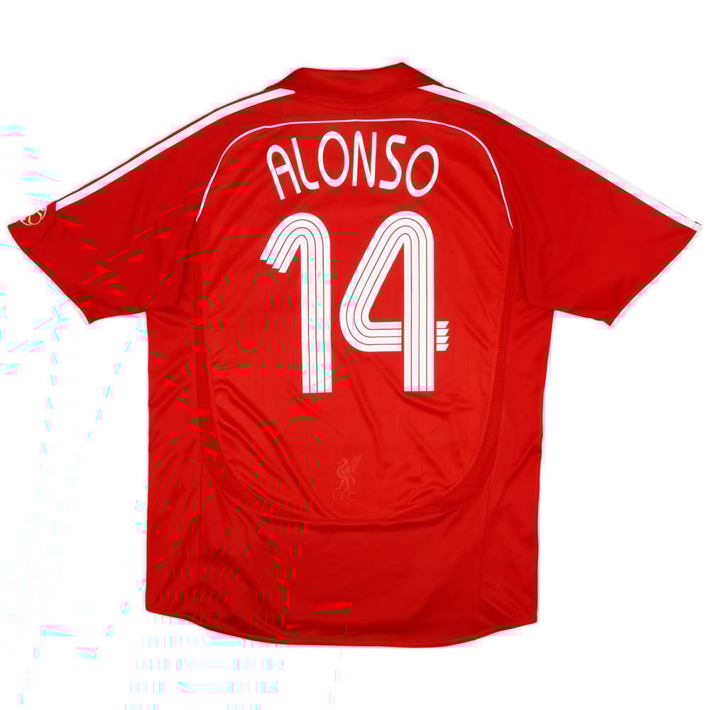2006-08 Liverpool Home Shirt Alonso #14 - 7/10 - (L)