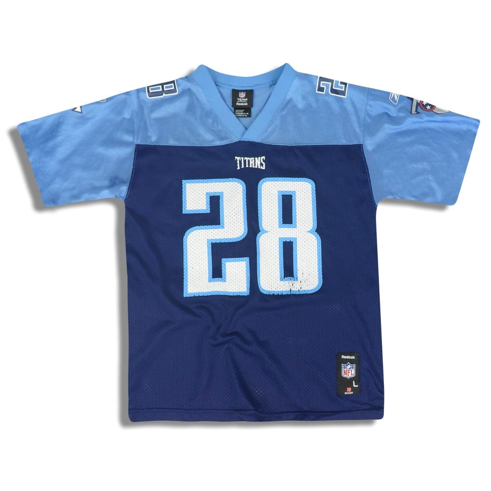 2008 Tennessee Titans Johnson #28 Reebok Replica Jersey (Home) Y