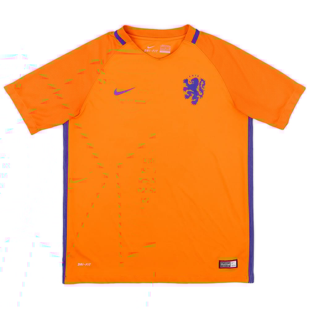 2016 Netherlands Home Shirt - 8/10 - (XL.Boys)