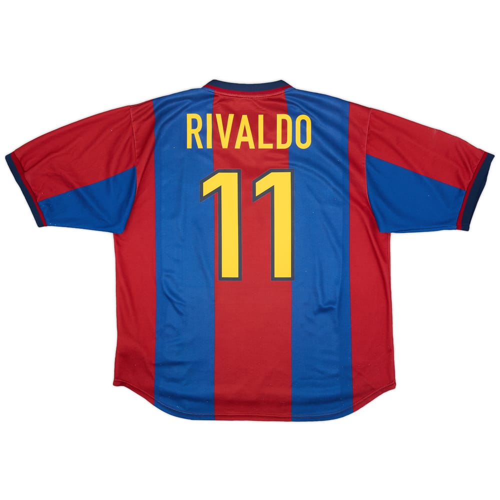 1998-00 Barcelona Home Shirt Rivaldo #11 - 6/10 - (XL)