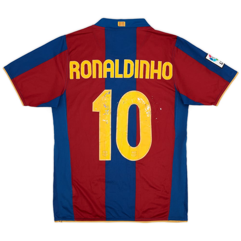 2007-08 Barcelona Home Shirt Ronaldinho #10 - 5/10 - (S)