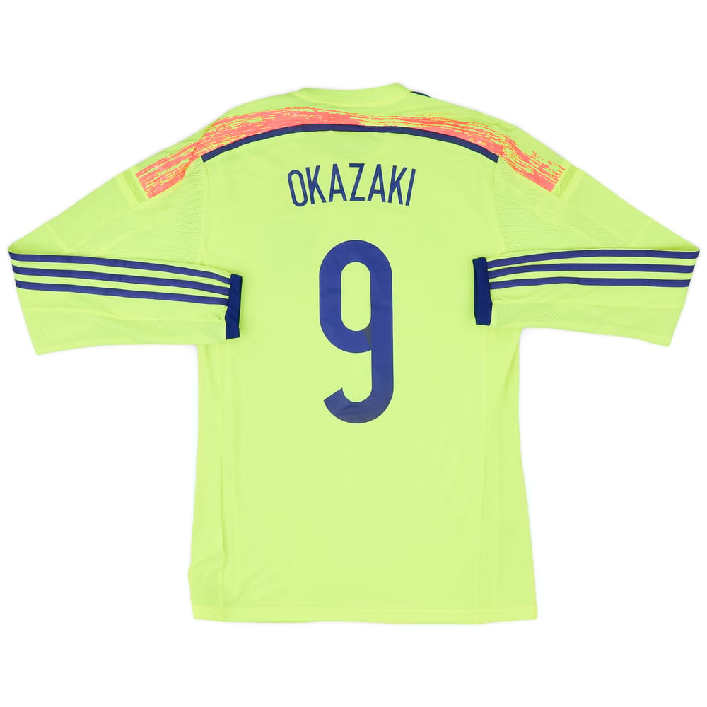 2014 Japan Authentic Away L/S Shirt Okazaki #9 (L)