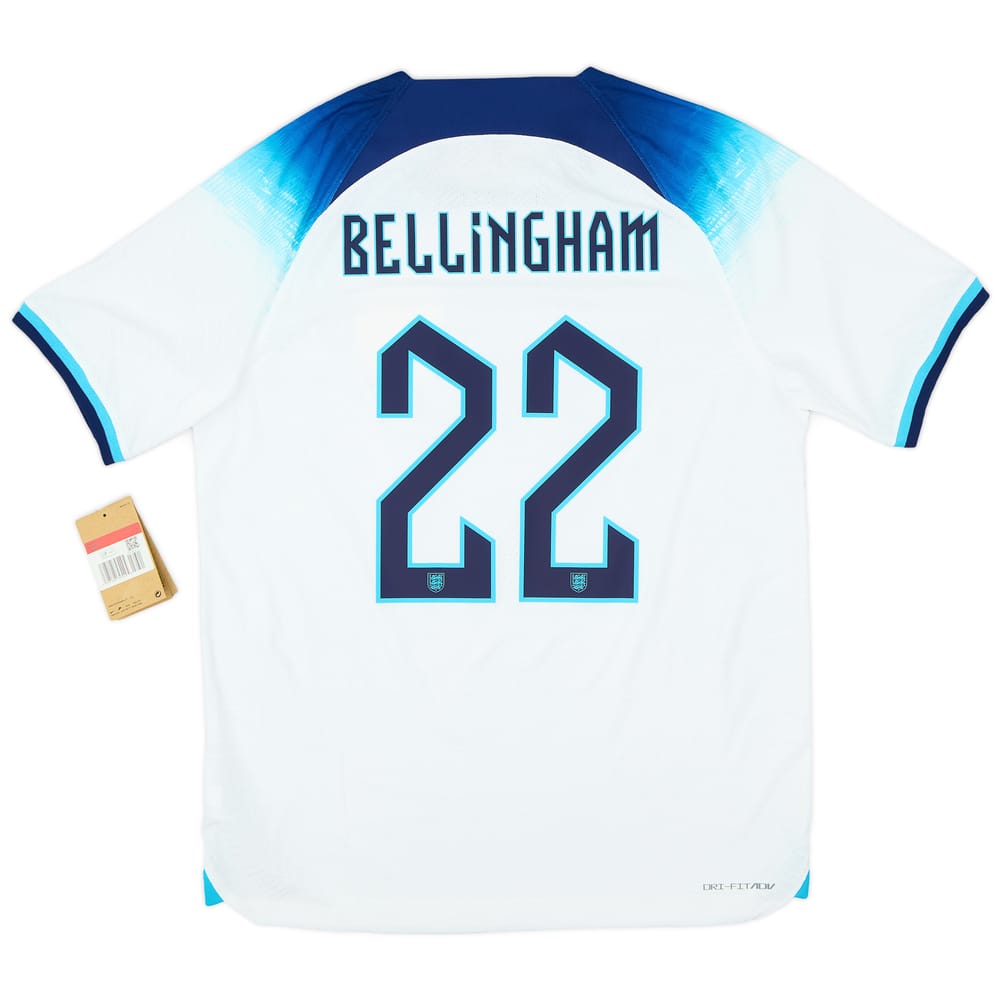 2022-23 England Authentic Home Shirt Bellingham #22 (L)