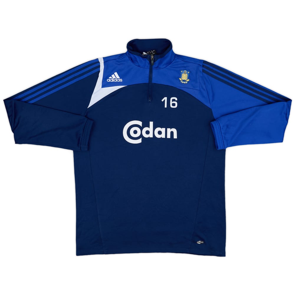 2006-07 Brondby adidas Player Issue 1/4 Zip Training Top #16 - 7/10 - (XL)