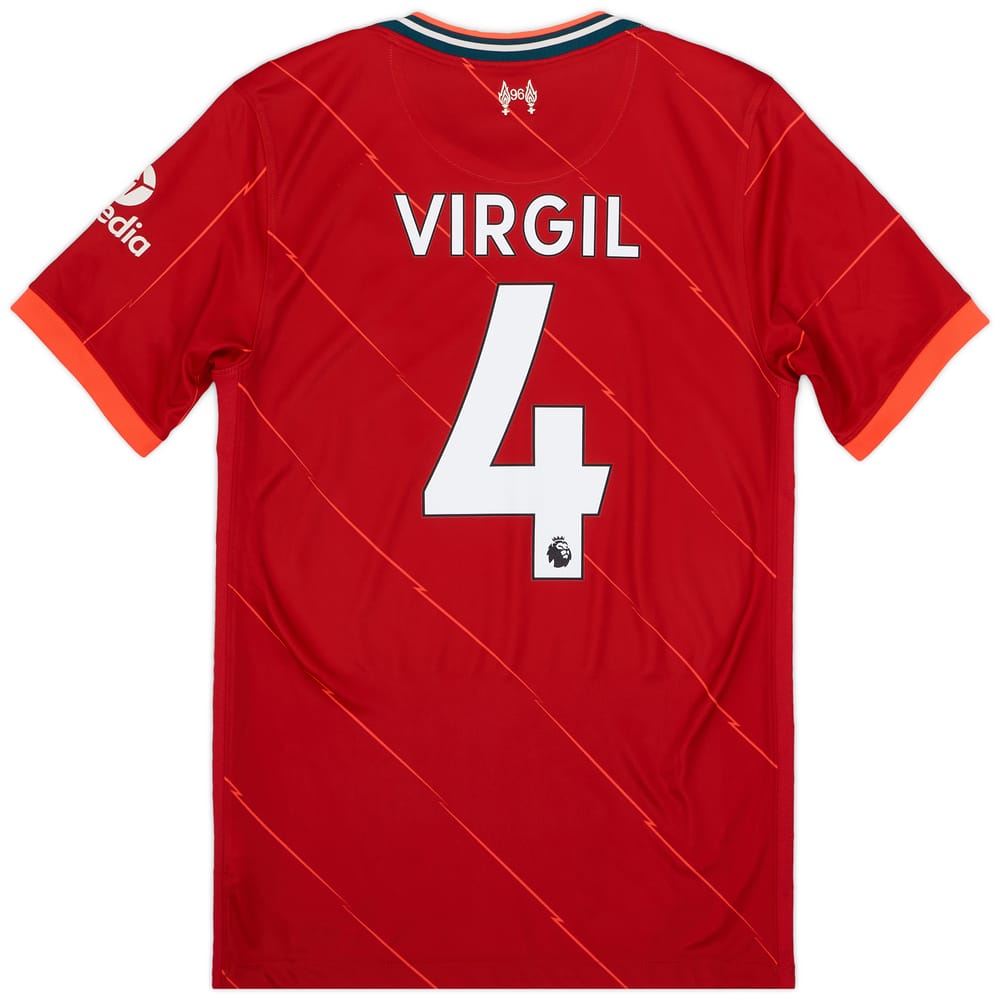 2021-22 Liverpool Home Shirt Virgil #4 - 8/10 - (S)