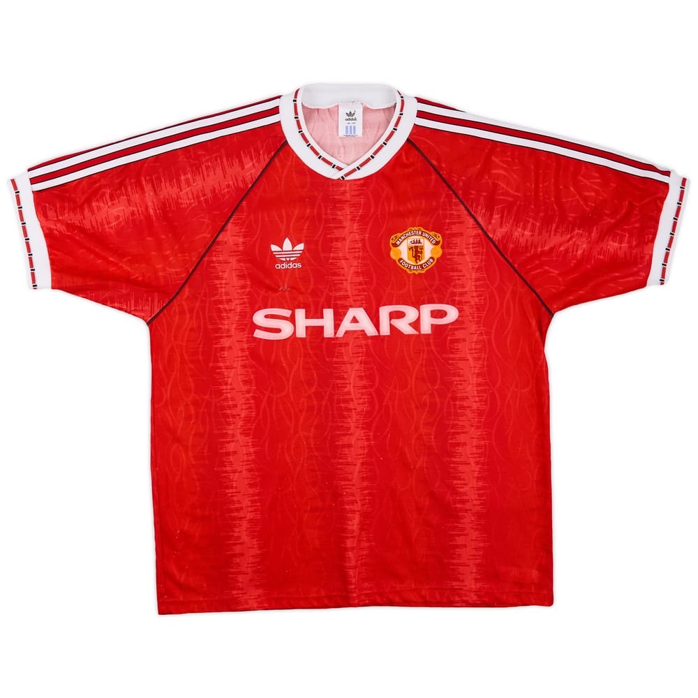 1990-92 Manchester United Home Shirt - 5/10 - (L)