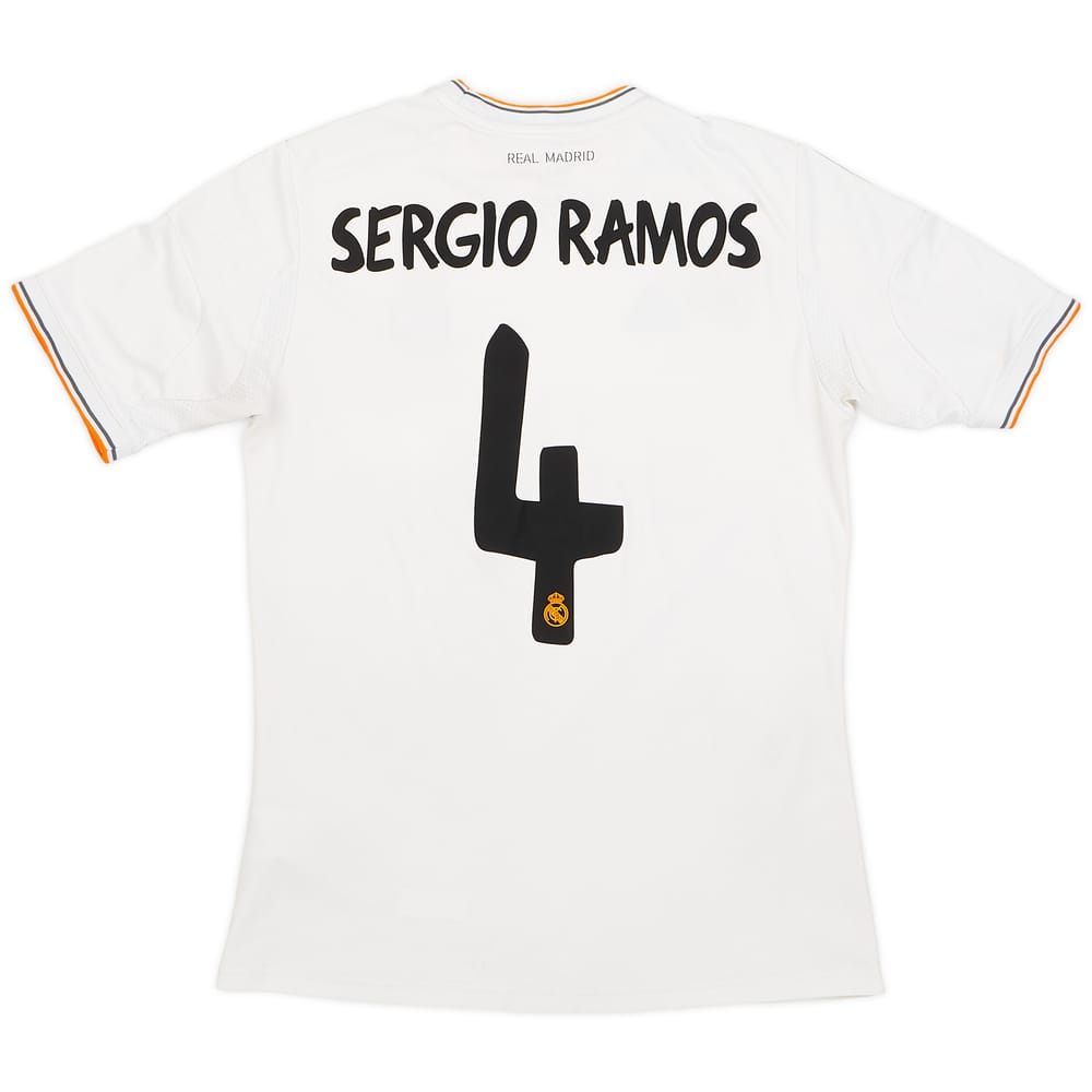 2013-14 Real Madrid Home Shirt Sergio Ramos #4 - 5/10 - (XL.Boys)