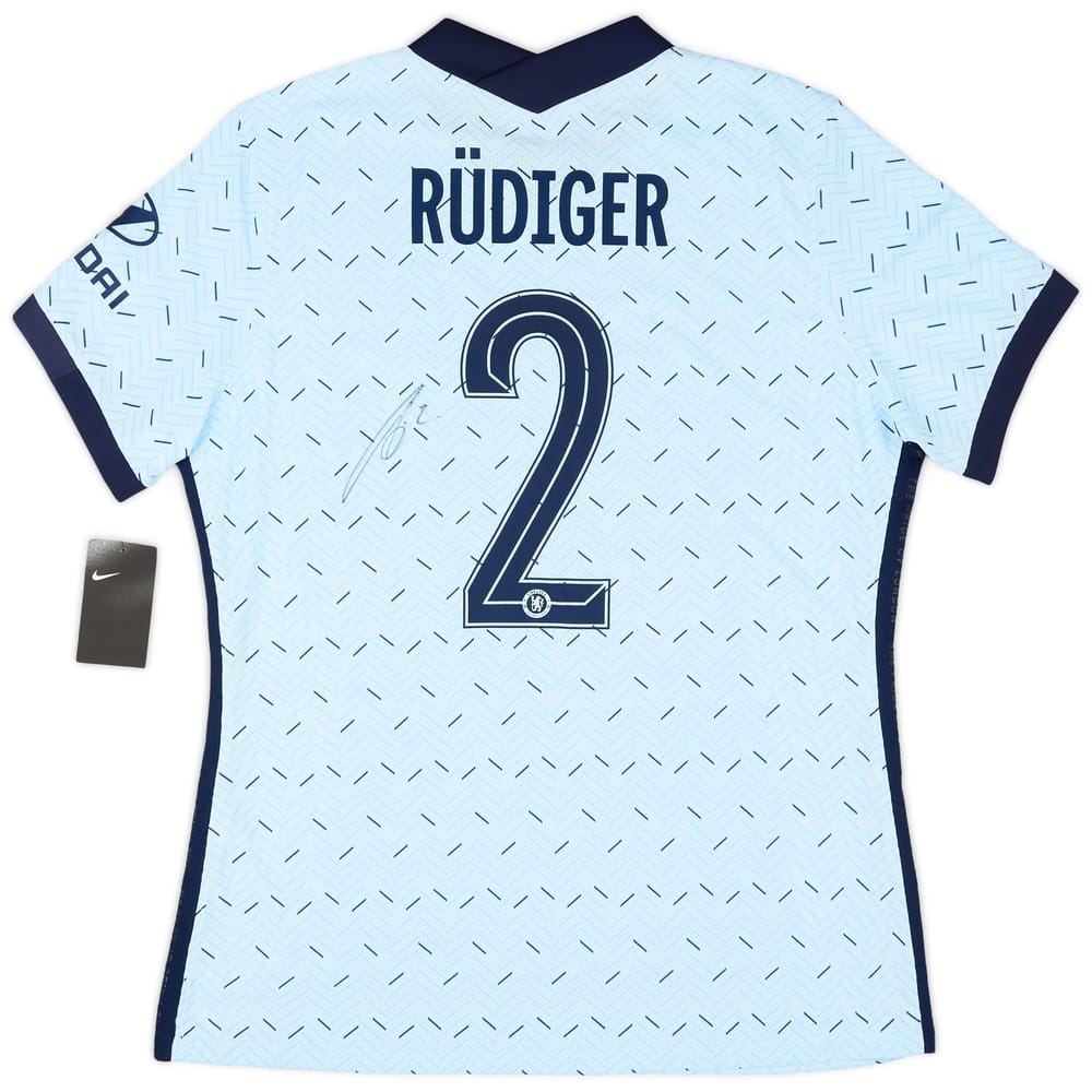 2020-21 Chelsea Player Issue Signed Away Shirt Rüdiger #2 (M)