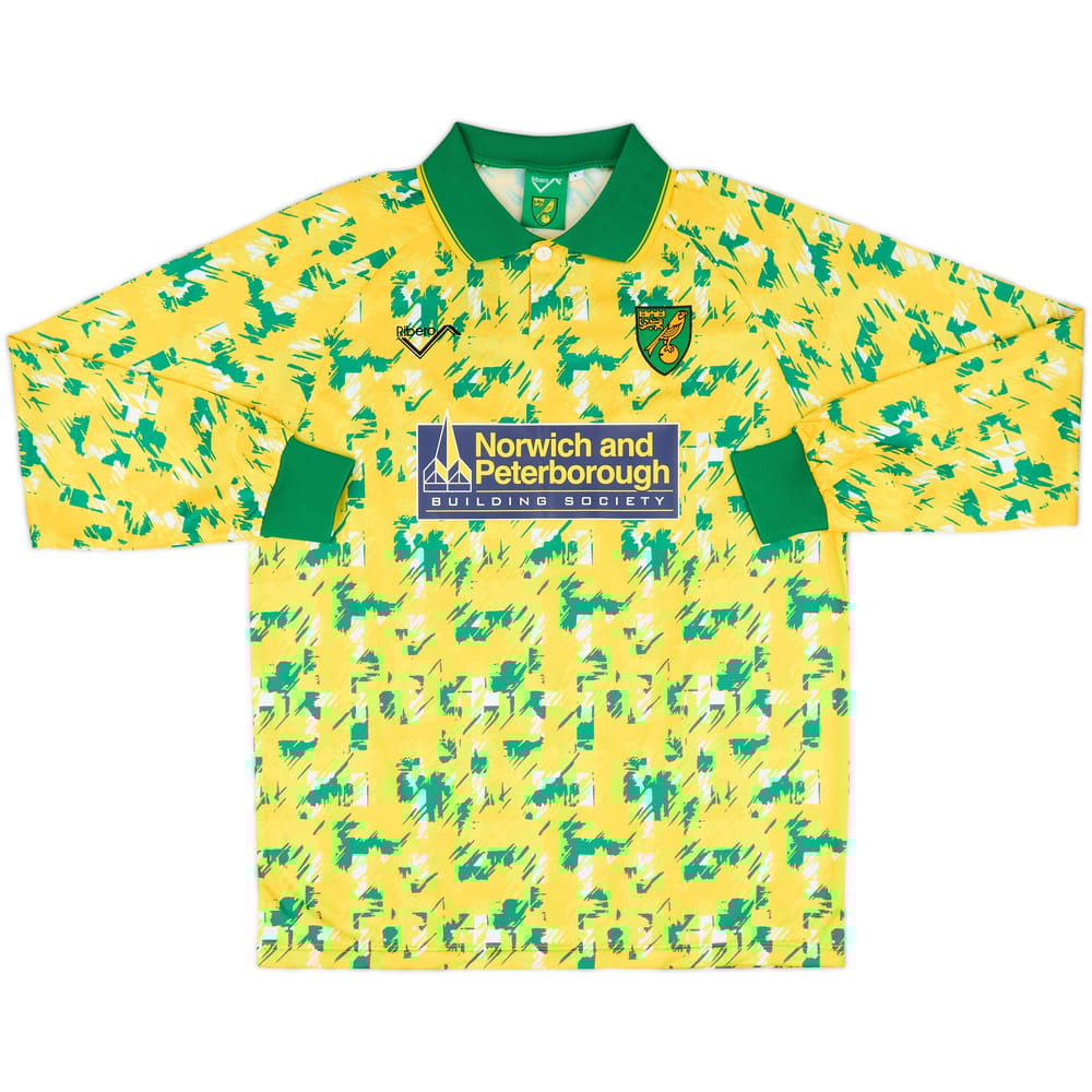 1992-94 Norwich Ribero Reissue Home L/S Shirt