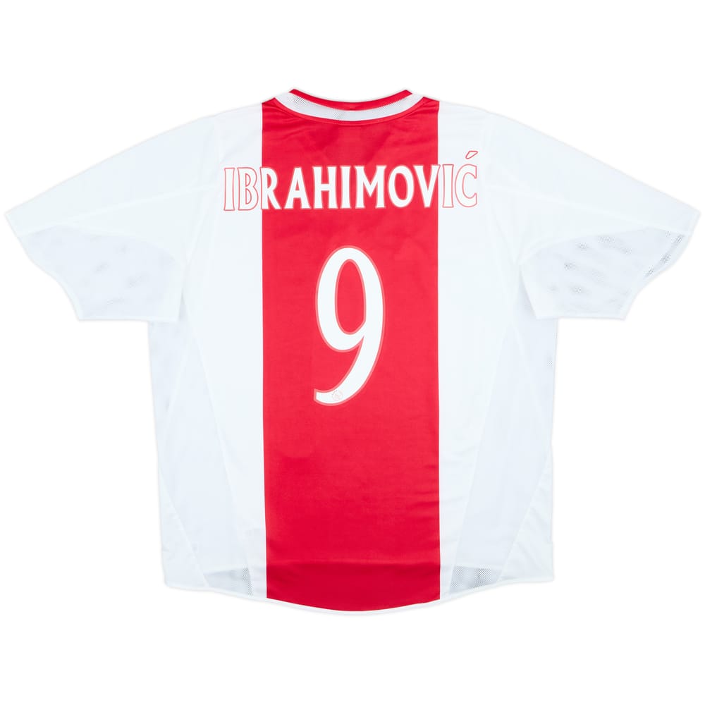 2004-05 Ajax Home Shirt Ibrahimovic #9 - 5/10 - (XL)
