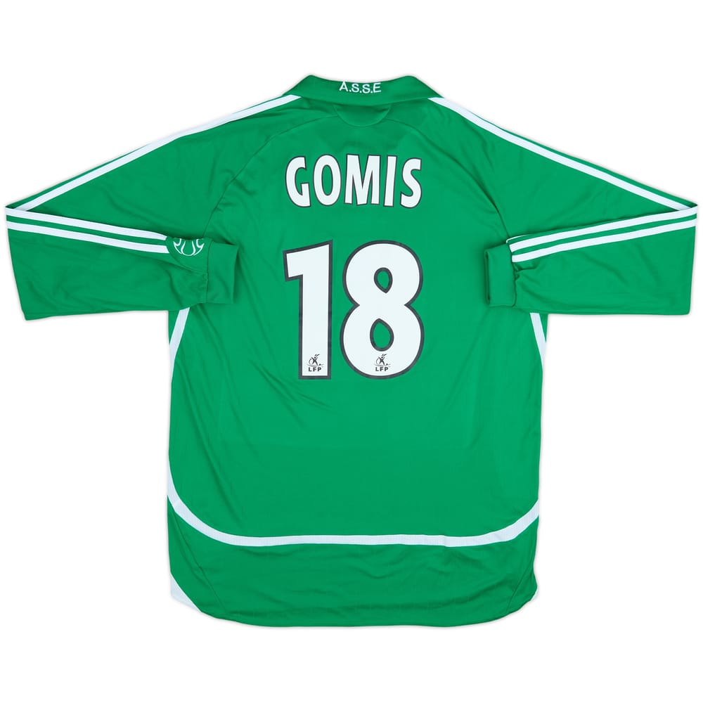 2006-07 Saint Etienne Home L/S Shirt Gomis #18 - 9/10 - (L)