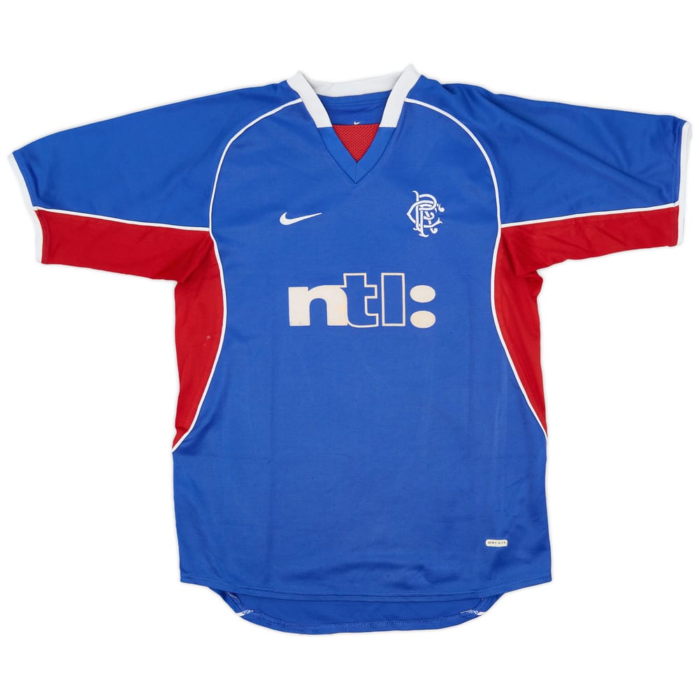 2001-02 Rangers Home Shirt - 6/10 - (XL.Boys)
