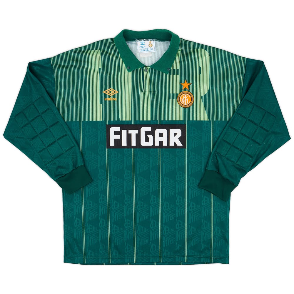 1991-92 Inter Milan GK Shirt - 8/10 - (XL)