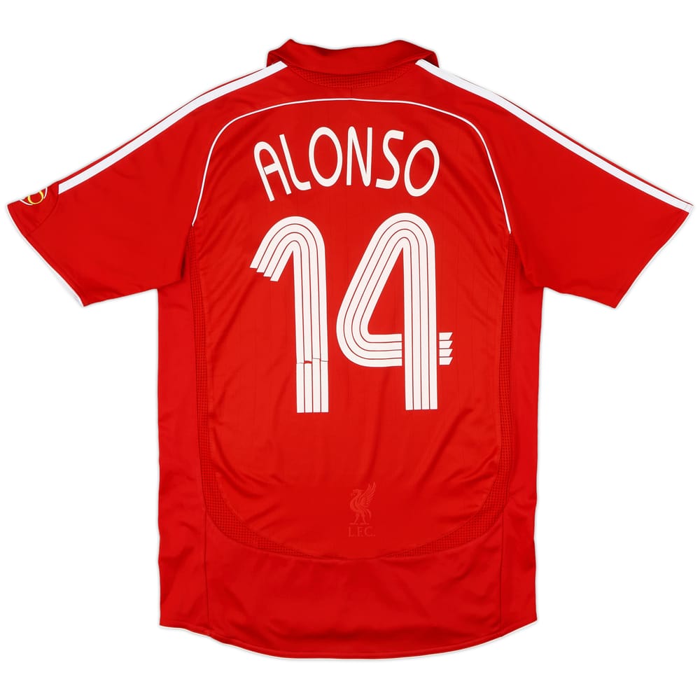 2006-08 Liverpool Home Shirt Alonso #14 - 6/10 - (S)