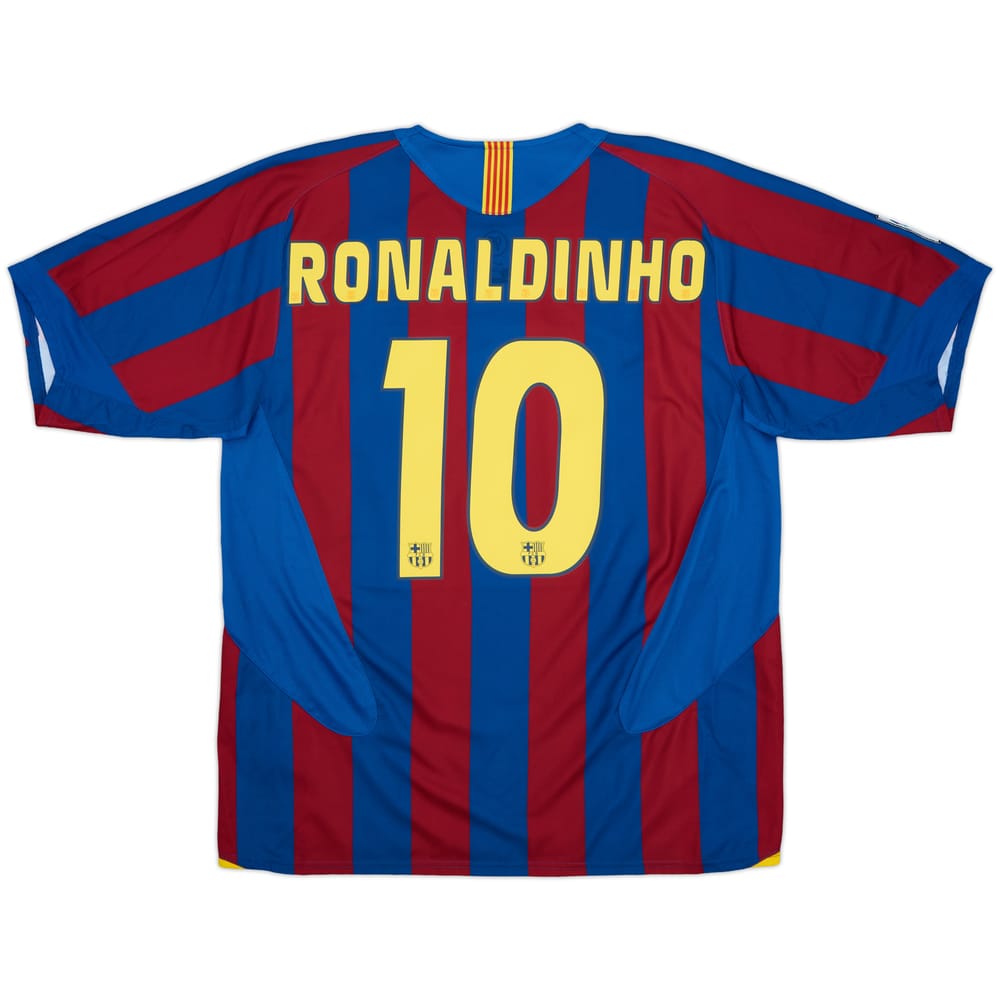 2005-06 Barcelona Home Shirt Ronaldinho #10 - 10/10 - (L)