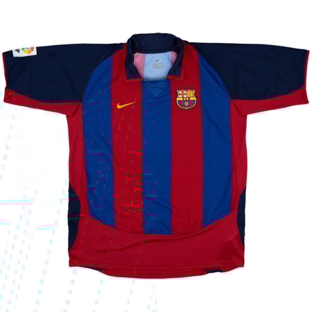 2003-04 Barcelona Home Shirt - 8/10 - (XL.Boys)