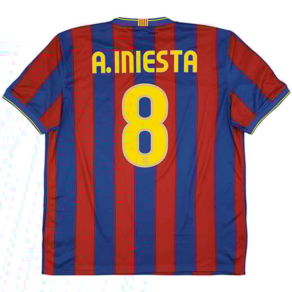 2009-10 Barcelona Home Shirt A.Iniesta #8 - 10/10 - (XL)